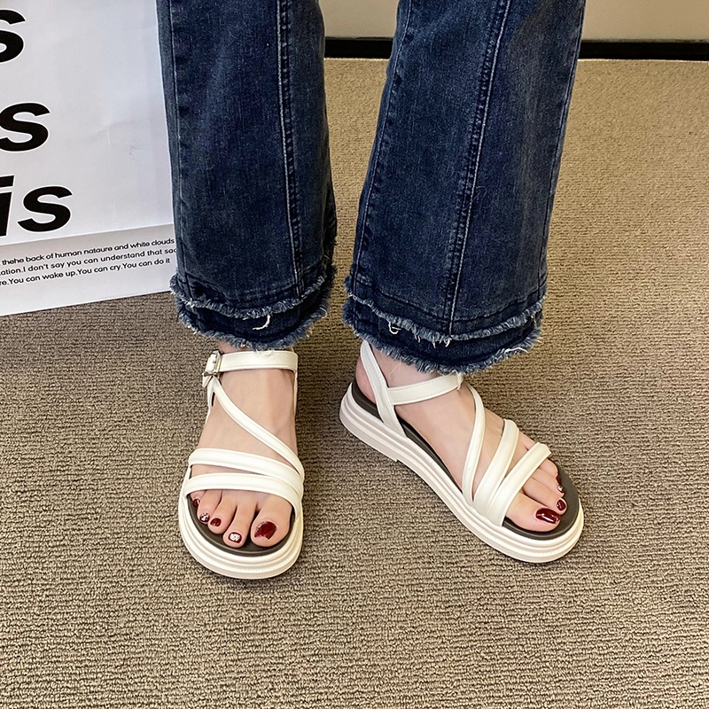Giày Sandal Mùa Hè Phong Cách Pháp Đơn Giản Cho Nữ