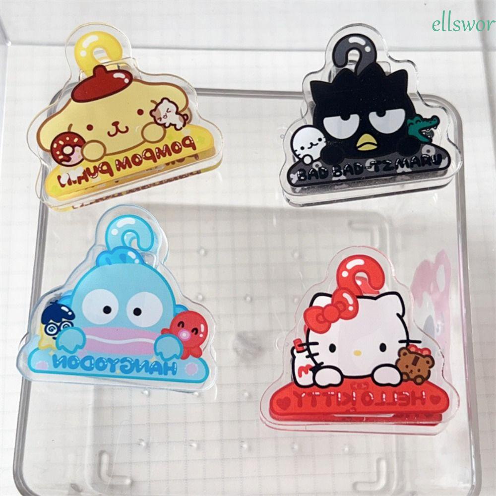 Set 2 Kẹp Cố Định Giấy Tờ Anime Kuromi Melody Giá Đỡ