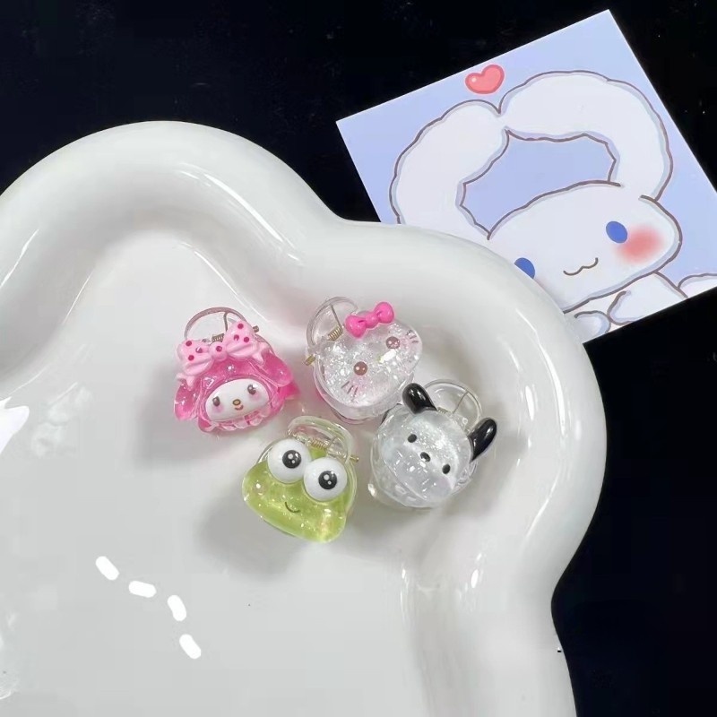 Kẹp Tóc Hình Ngôi Sao / Chú Chó Mắt Nhỏ Dễ Thương Phong Cách Nhật Bản Cho Nữ