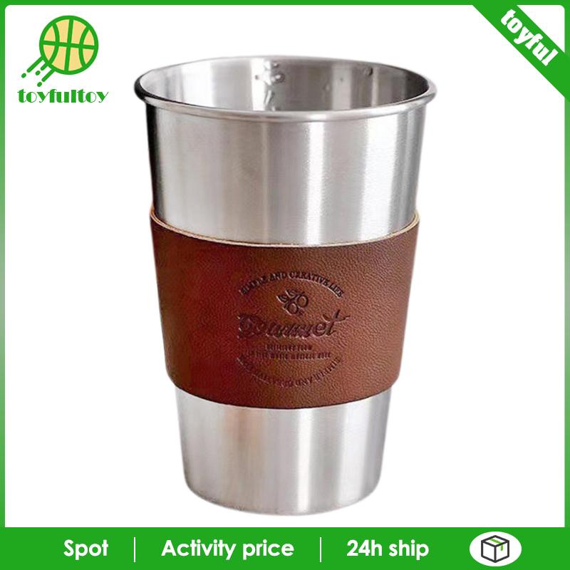 Cốc Uống Nước Bằng Thép Không Gỉ Có Tay Cầm Tiện Dụng