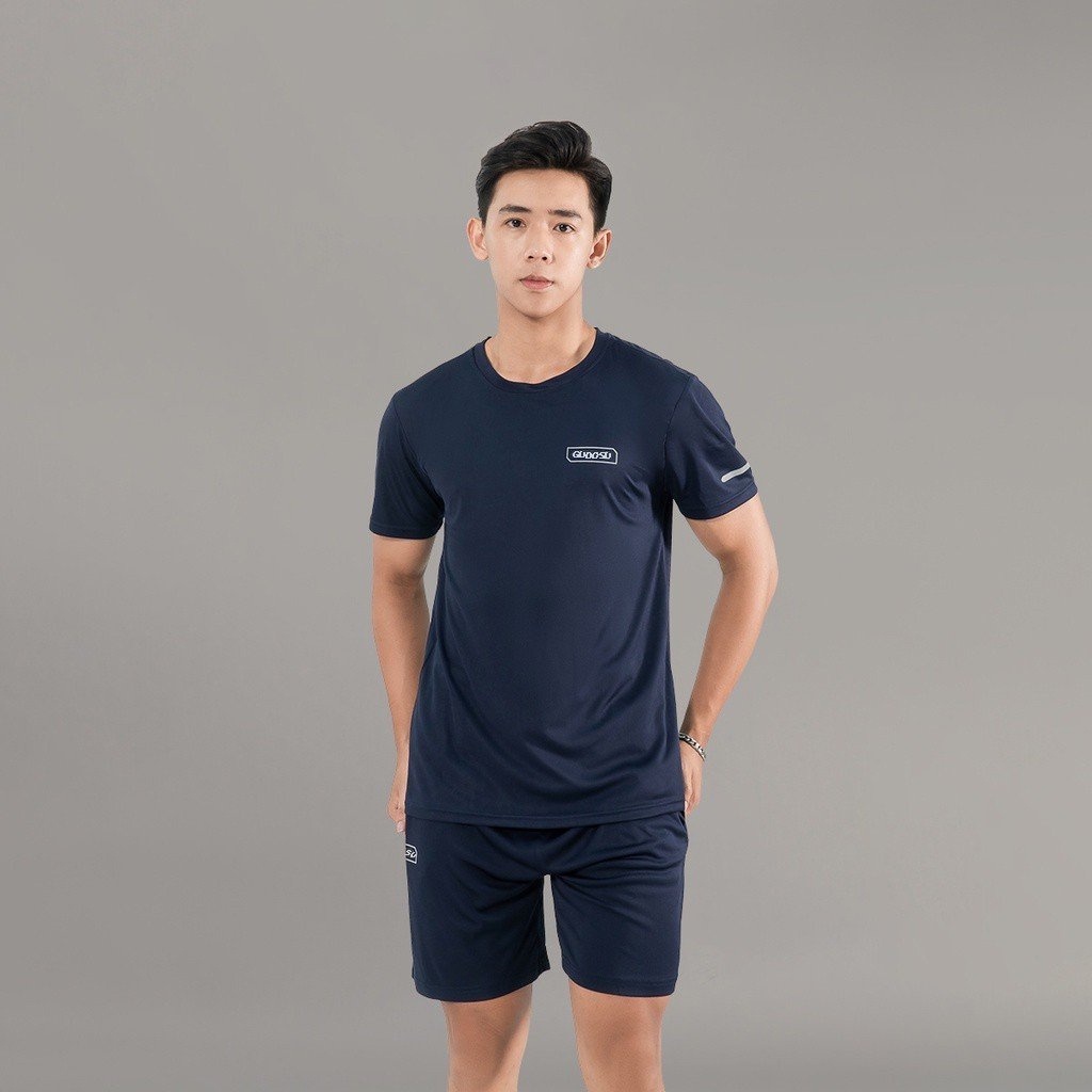 Bộ Thể Thao Nam Cổ Tròn Tay Ngắn, Bộ Thun Nma Chất Liệu Vải Thun Lạnh Coolmax Thấm Hút Mồ Hôi Tốt Full size 45-95kg