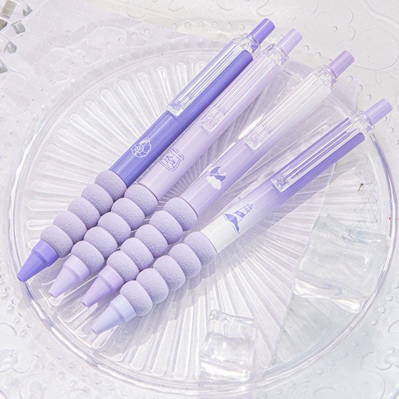Set 4 Bút Mực Gel Ngòi 0.5mm Có Chi Tiết Dễ Thương