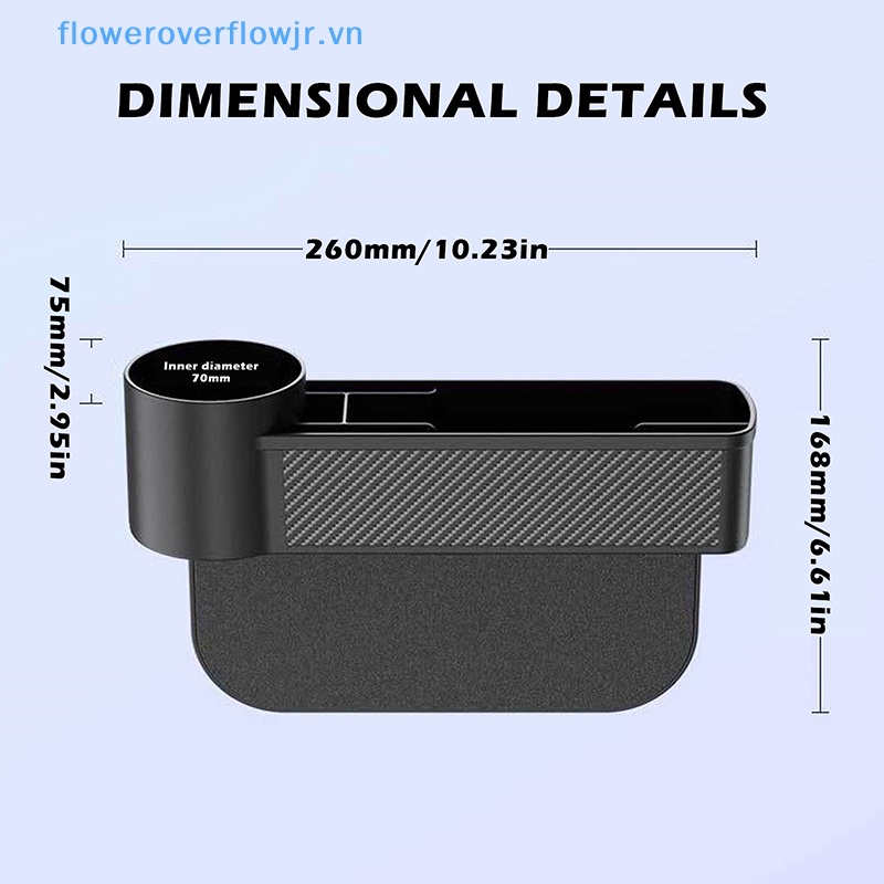 Hộp Đựng Vật Dụng Màu Đen Gắn Khe Hở Ghế Ngồi Xe Hơi