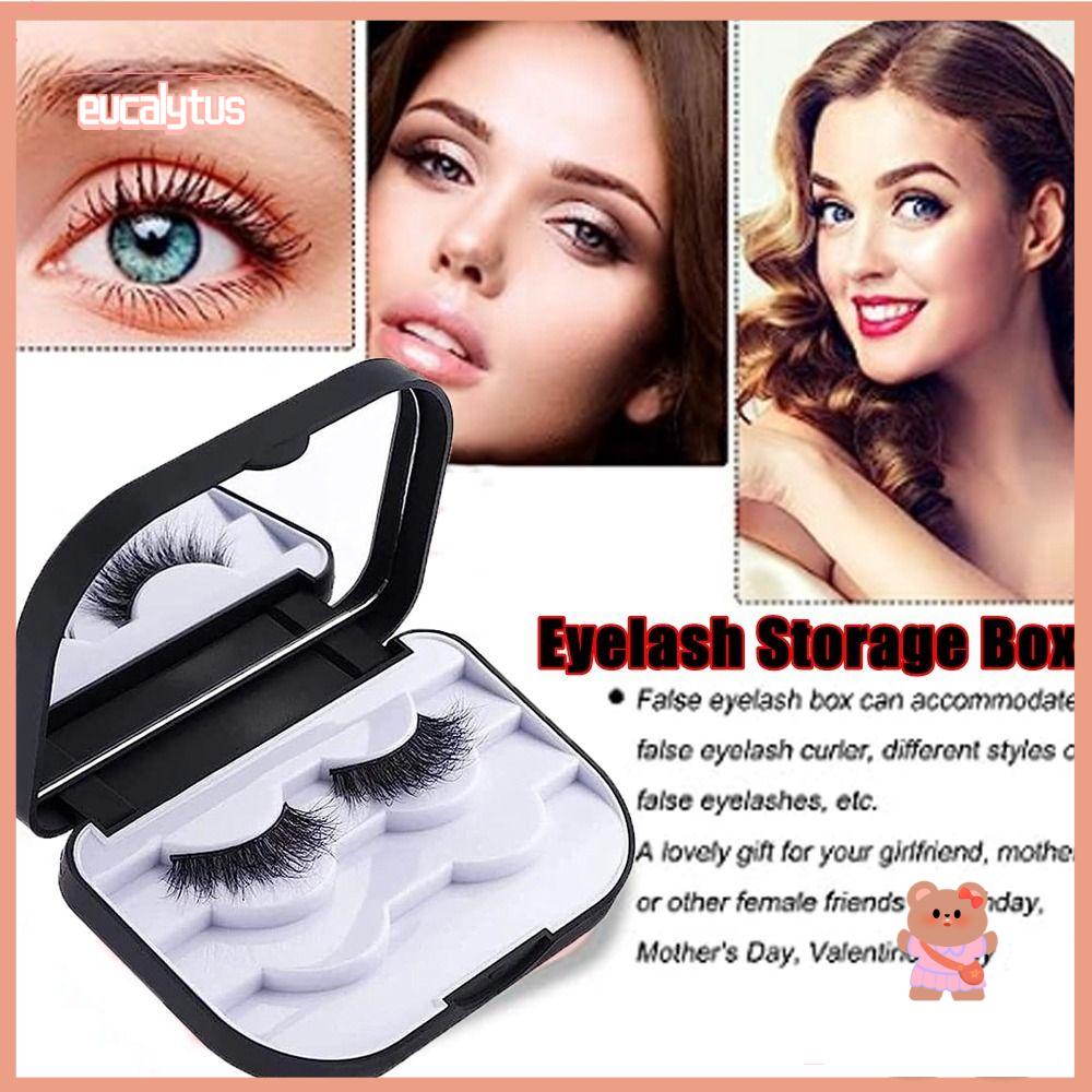 Hộp Đựng Lông Mi Giả Kèm Gương Và Giá Đỡ Tiện Lợi Dành Cho Đi Du Lịch