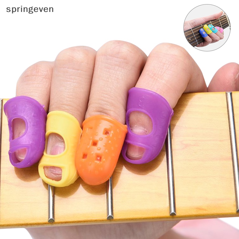 Bộ 4 Miếng Silicone Bọc Đầu Ngón Tay Hỗ Trợ Chơi Guitar