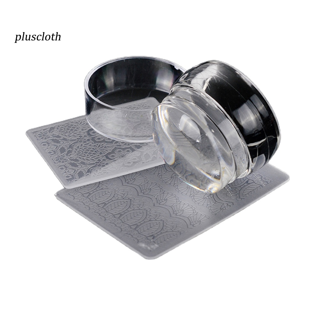 &lt; Pluscloth &gt; Dụng Cụ Đóng Dấu Trang Trí Móng Tay Nghệ Thuật Tái Sử Dụng Tiện Lợi Dễ Sử Dụng