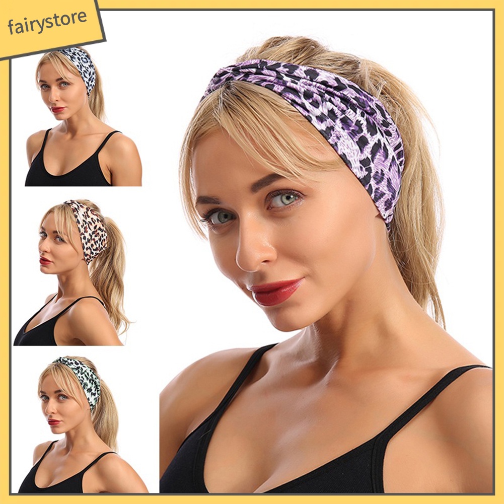 Băng Đô Co Giãn Họa Tiết Da Báo Thời Trang Dành Cho Nữ