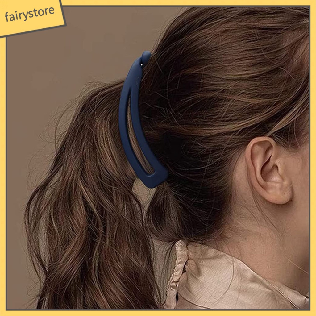 [FRO] Kẹp Tóc Lớn Màu Trơn Nhỏ Gọn Quyến Rũ Làm Việc Thích Hợp Cho Tiệc Tùng