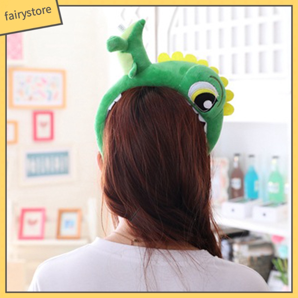 [FRO] Băng Đô Cài Tóc Bằng Cotton PP Hình Khủng Long Xanh Lá Dễ Thương Quyến Rũ Chống Vỡ Dễ Thương Để Chụp Ảnh Trang Trí Cửa