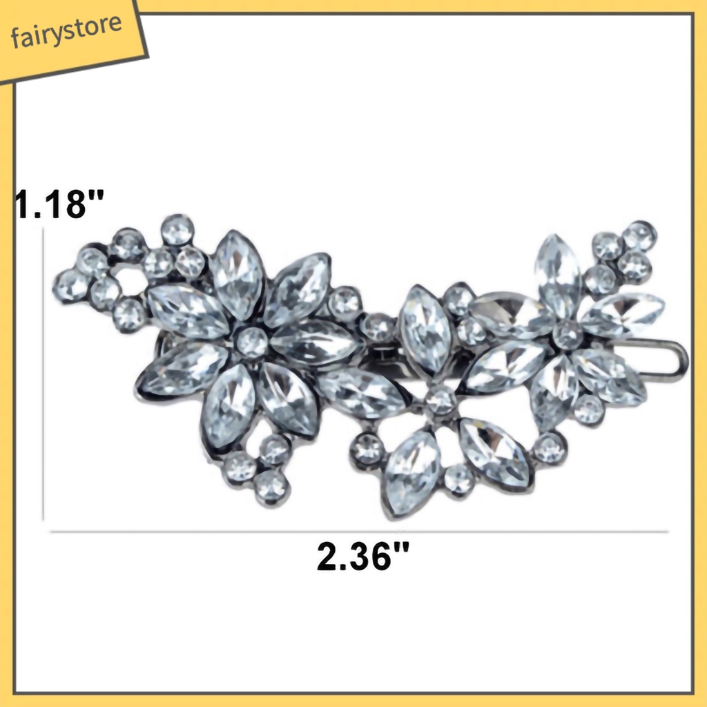 Kẹp Tóc Hình Cánh Hoa Trong Suốt Bằng Hợp Kim Tinh Tế Cho Đám Cưới