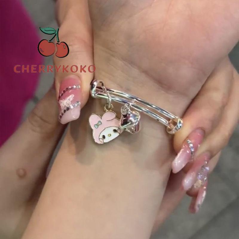 🍒🍒CHERRYKOKO Vòng Tay Hoạt Hình Sanrio Melody Chuông Hoạt Hình Dễ Thương Cho Nữ Sinh