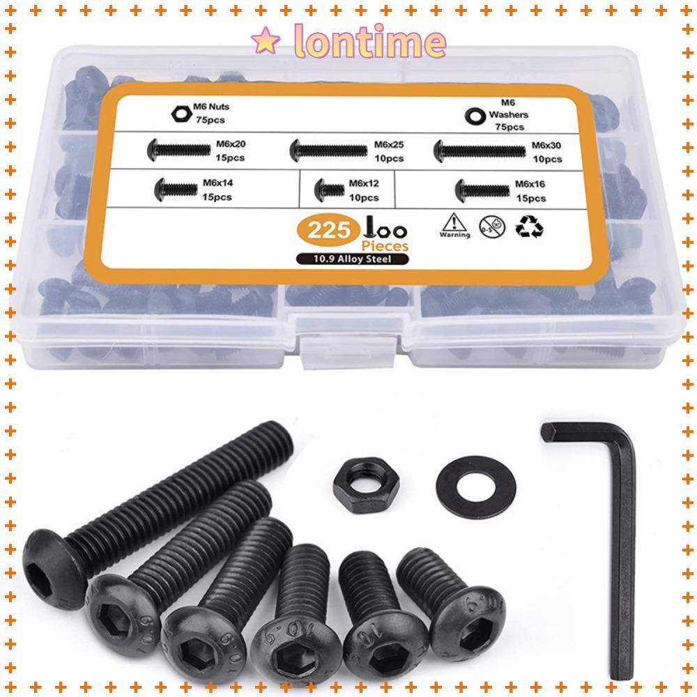 Bộ 225 Đinh Vít 12mm M6 Kèm Vòng Đệm