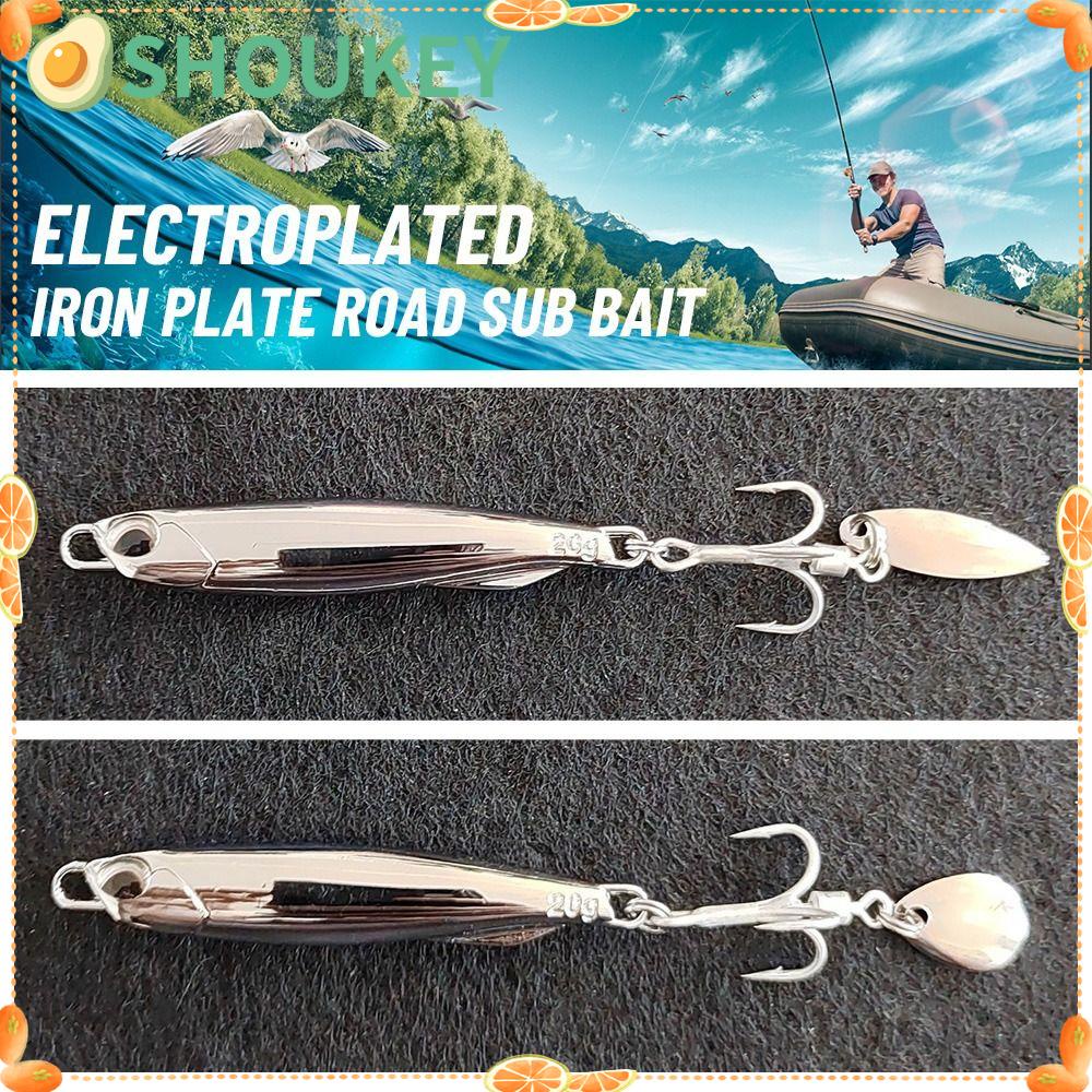 Set 2 Mồi Câu Cá Bằng Kim Loại Mạ Điện Nhiều Màu Sắc 15g 20G 30G SHOUKEY