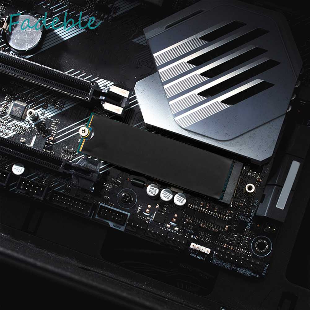 Set 2 Miếng Đệm Làm Mát 0.2mm Chuyên Dụng Dành Cho Bộ Phận Tản Nhiệt Bộ Chuyển Đổi SSD 2 Nvme 2 Nvme Chất Lượng Cao