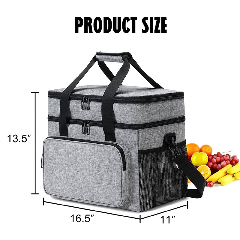 1 Túi Đựng Thức Ăn Làm Mát Màu Xám Cho Nam Và Nữ