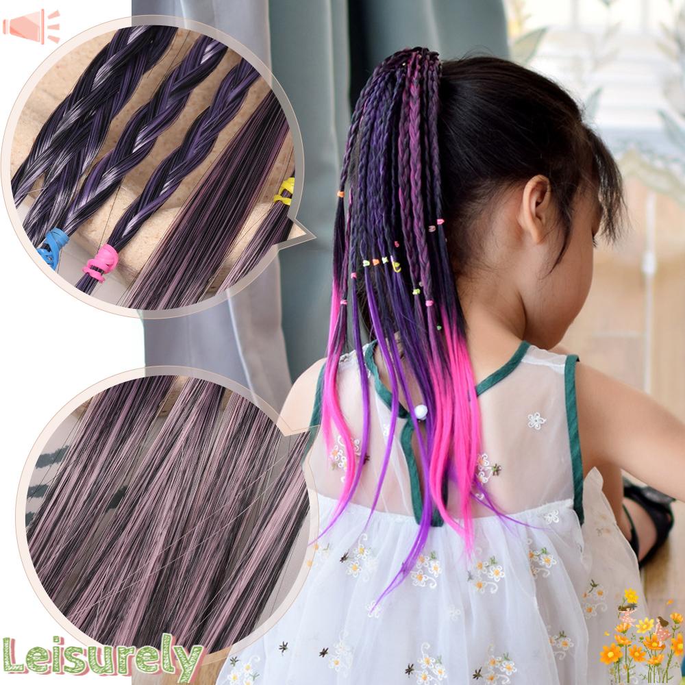 Dây Buộc Tóc Kiểu Tóc Giả Thắt Bím Co Giãn Nhiều Màu Sắc Dành Cho Nữ