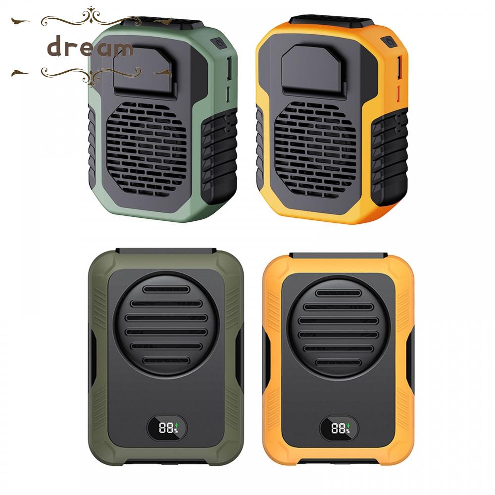 【DREAMLIFE】Waist Clip Fan 3 Speed ABS Hand-Free Neck Hanging Cooler With Charging Cable