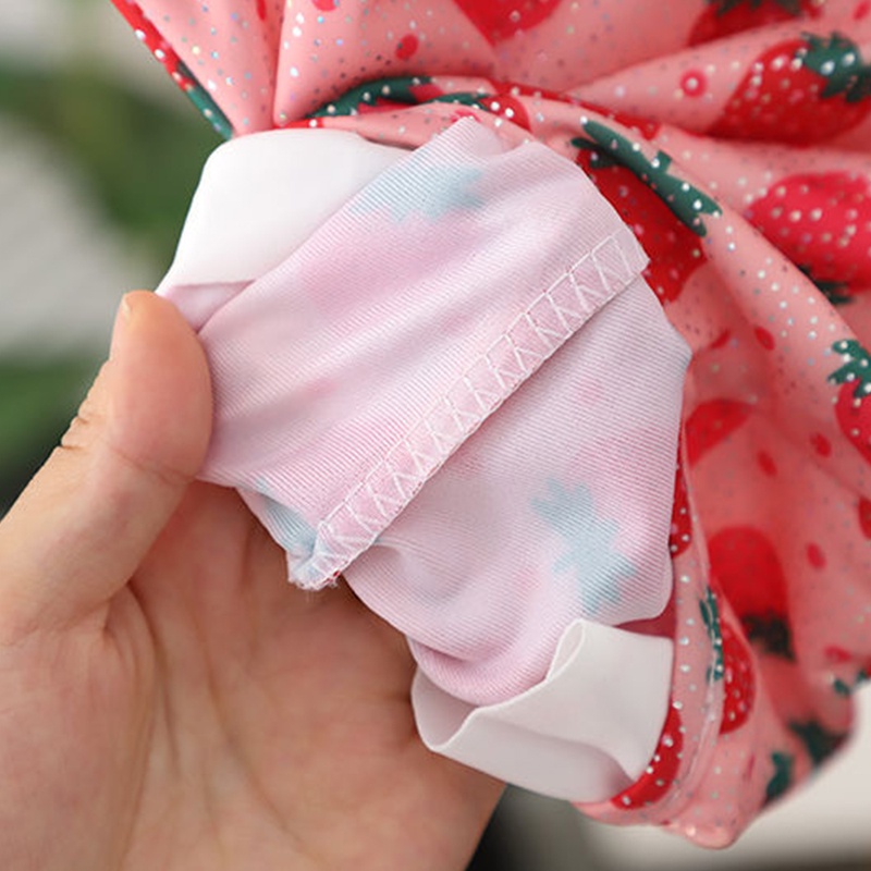 Bộ Đồ Bơi In Họa Tiết Dâu Tây Màu Sắc Xinh Xắn Thời Trang Cho Bé Gái Từ 1-6