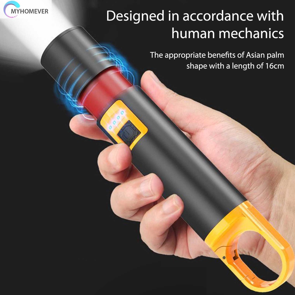 Móc Khóa Đèn Pin Mini USB Type-C 3 Chế Độ Tiện Dụng