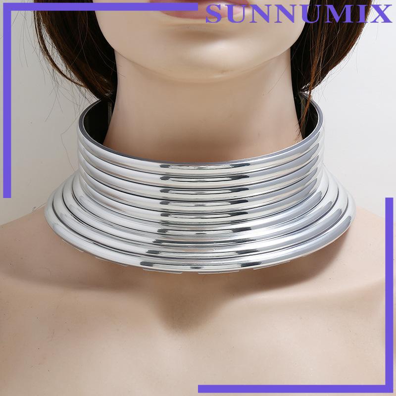 Vòng Cổ Choker Kim Loại Bản Rộng Châu Phi Thời Trang Cho Nữ