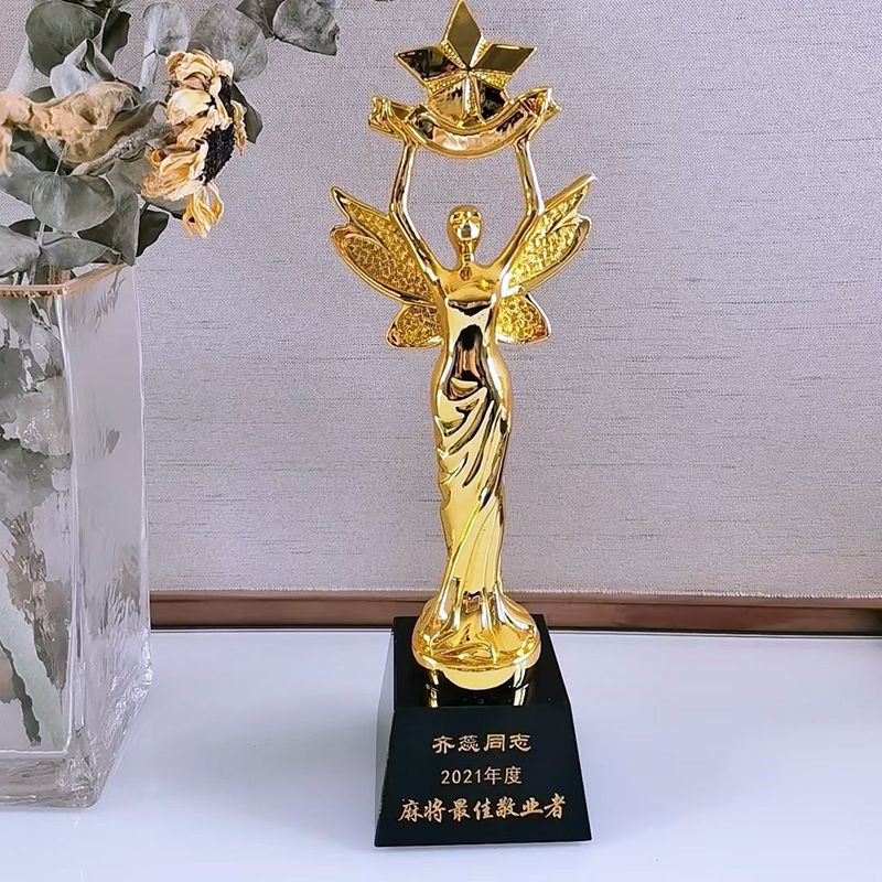 Cúp Nữ Thần cúp pha lê Quà tặng sinh nhật thủ công đẹp mắt tùy chỉnh quà tặng kỷ niệm ngày của mẹ Ph