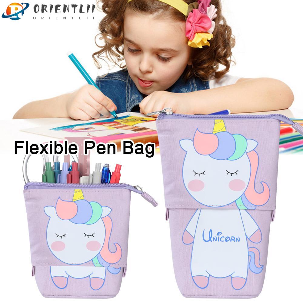 Túi Đựng Bút Họa Tiết Mèo Có Khóa Kéo Sức Chứa Lớn Thời Trang