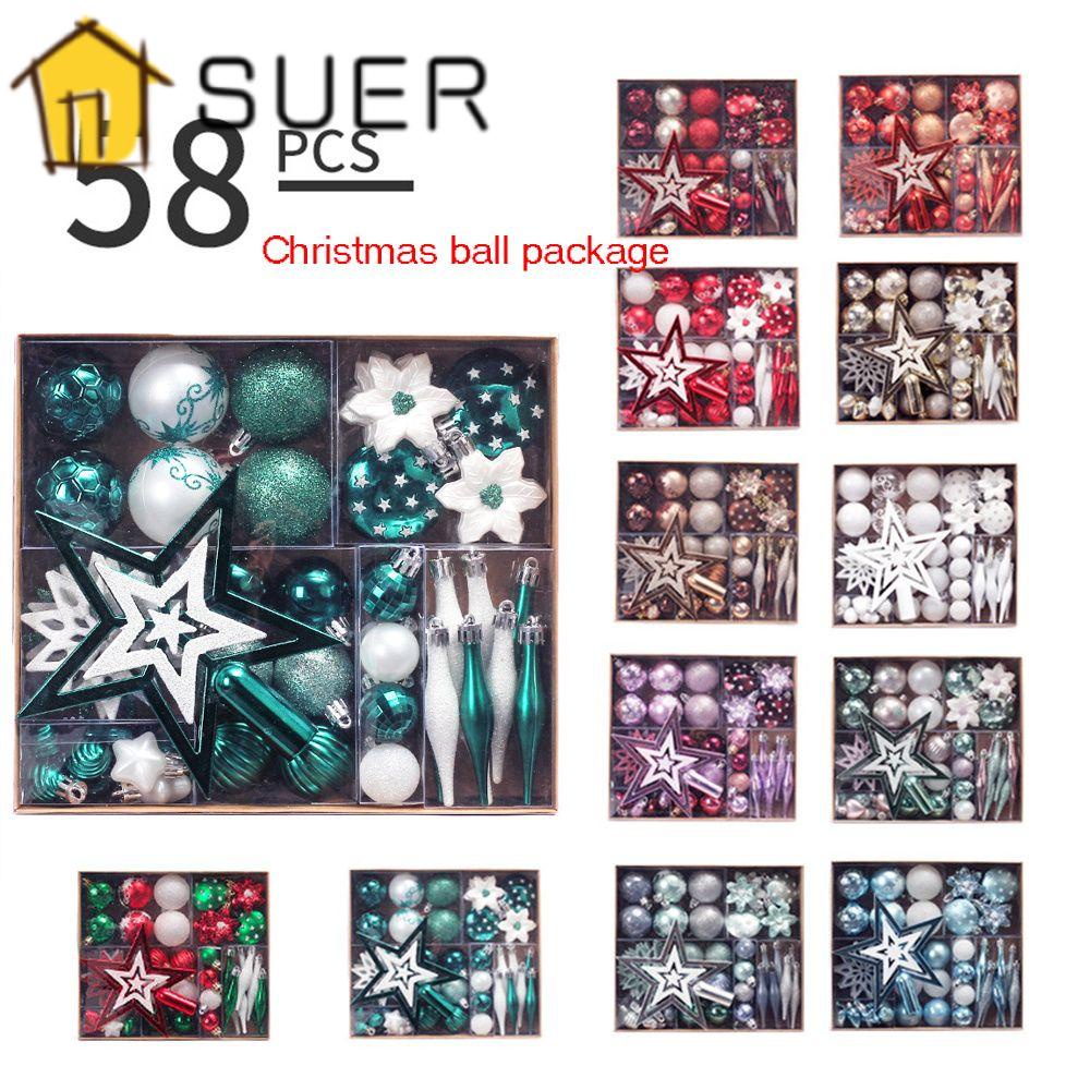Bộ 58 Quả Cầu Giáng Sinh Trang Trí Nhà Cửa