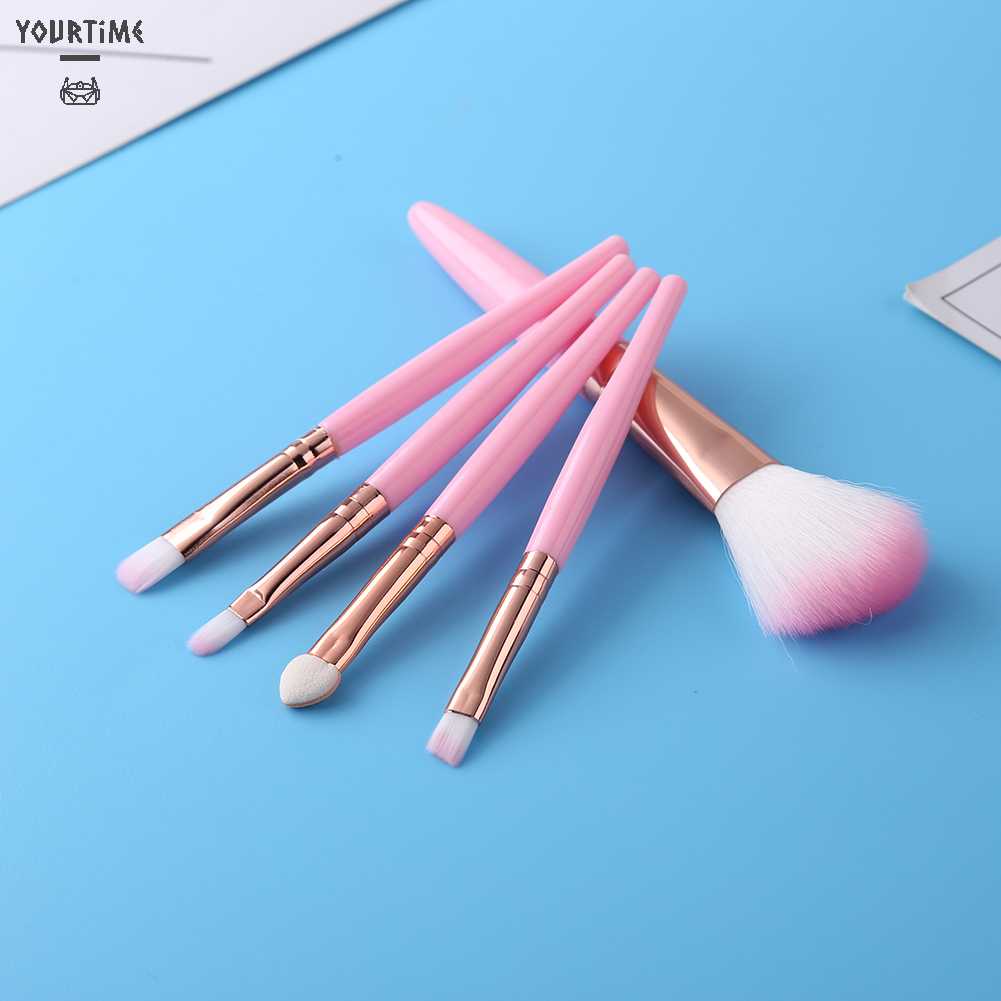 Set 5 Cọ Trang Điểm Sợi Nylon Mềm Mại Tiện Dụng