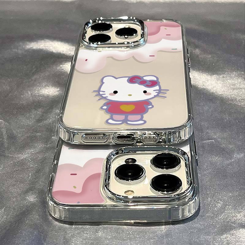 ✅Ốp Điện Thoại Mềm Chống Sốc Hình Mèo / Kem Cho Iphone 14pro 7iPhone12 8Plus max11 13KT 6TOI