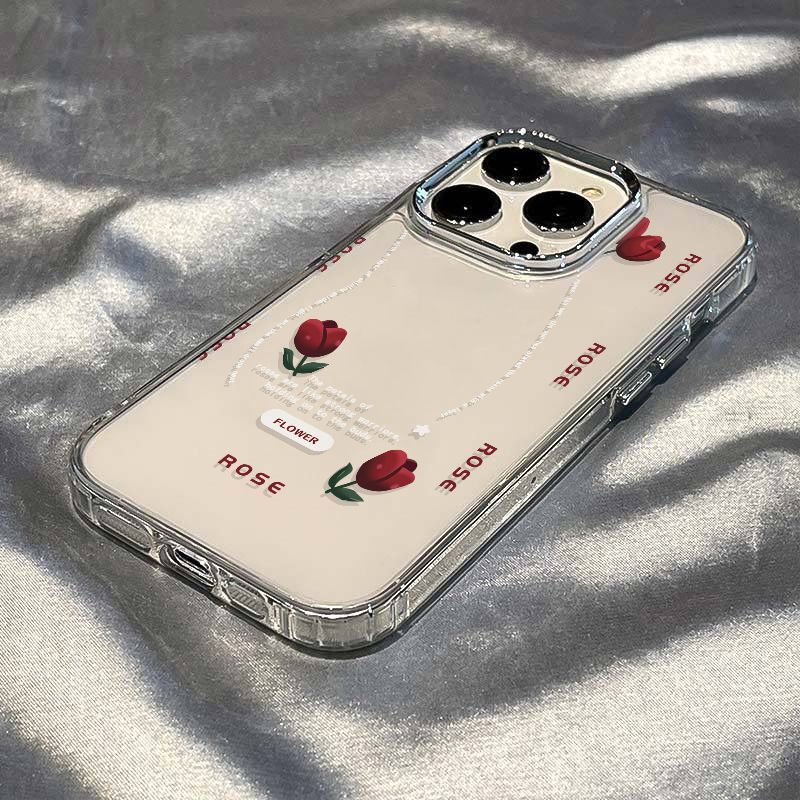 ✅Ốp Điện Thoại Mềm Chống Sốc Họa Tiết Hoa Tulip 1113iPhone127 plus / 8 Apple 14pro 63WZ