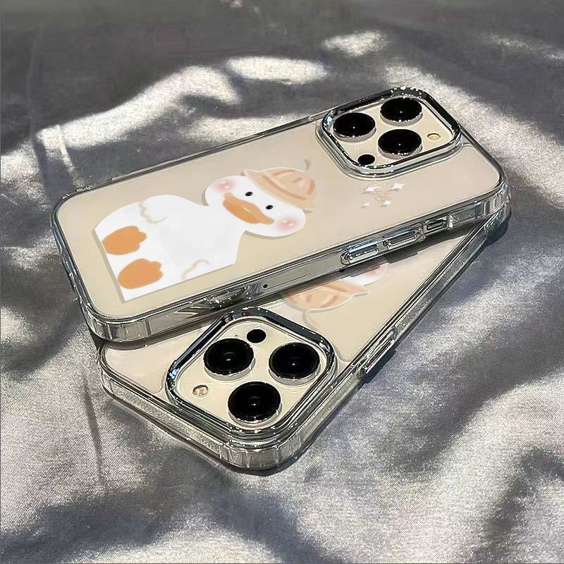 ✅Ốp Điện Thoại Dẻo Màu Vàng In Họa Tiết Chú Vịt Dễ Thương Chống Sốc Cho Iphone12 11 7 13814pro
