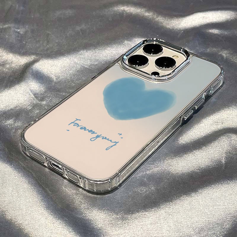 ✅Ốp Điện Thoại Mềm Chống Sốc Màu Xanh Dương Nhạt Đơn Giản Cho Iphone 12 14pro 11max 1378