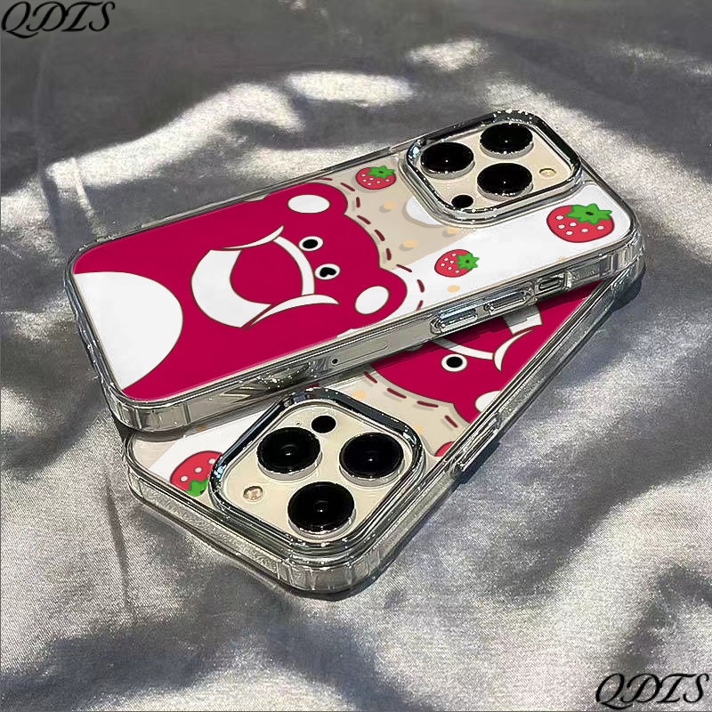 ✅Ốp Điện Thoại Dẻo Họa Tiết Gấu &amp; Dâu Tây Dễ Thương Chống Sốc Cho Iphone12plus max / 138 14pro 117 O6VV