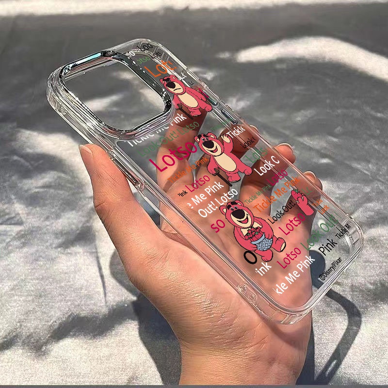 ✅Ốp Điện Thoại Dẻo Họa Tiết Chú Gấu &amp; Dâu Tây Dễ Thương Chống Sốc Cho Iphone11ins Style / 13 max 14pro 7iPhone128 96T