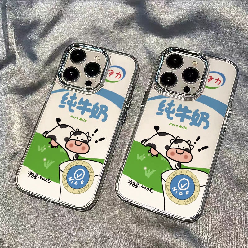 ✅Ốp Điện Thoại Mềm Trong Suốt Họa Tiết Bò Sữa / Không Gian Cho Apple iphone11 xr 13 maxxsx12 14pro