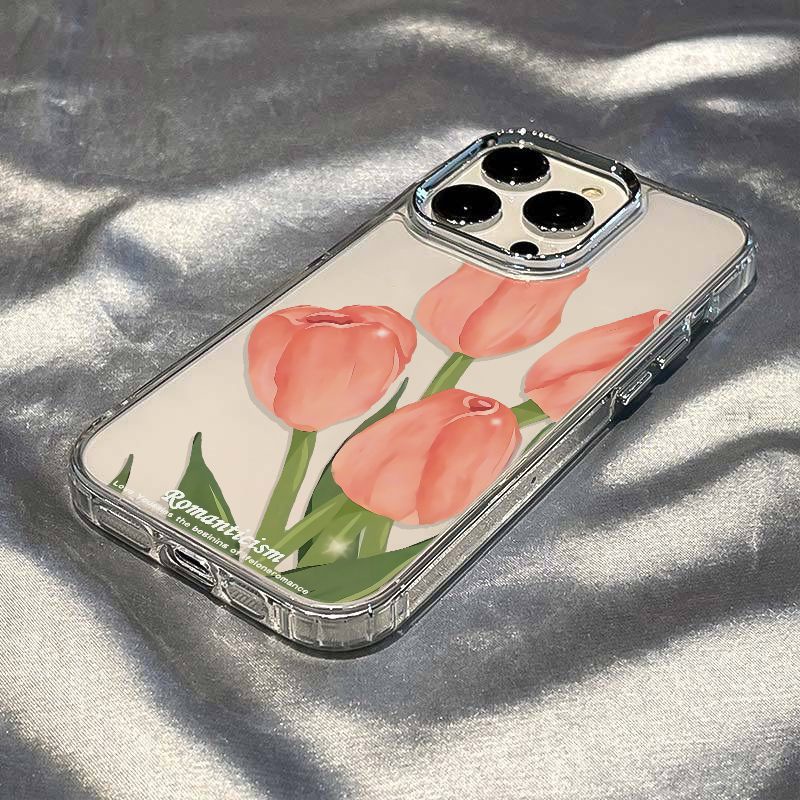 ✅Ốp Điện Thoại Dẻo Họa Tiết Hoa Tulip Đơn Giản Thời Trang Chống Sốc Cho iPhone12plus11 13 OZYO 714pro 8maxins