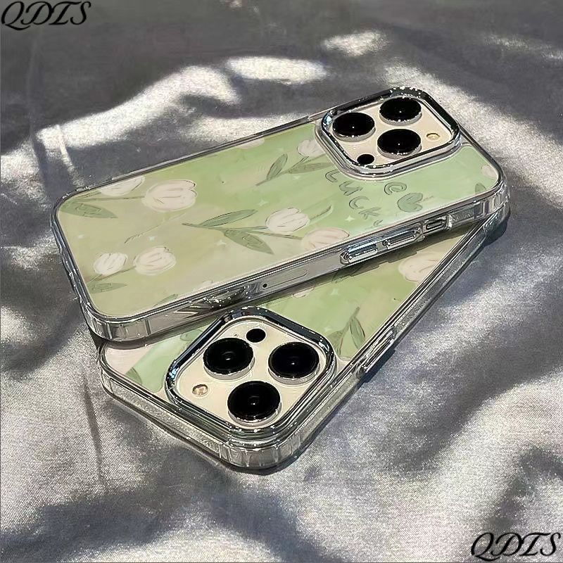 ✅Ốp Điện Thoại Mềm Chống Sốc Họa Tiết Hoa Tulip Cho Iphone 13 11 14Pro 8 7 12 Uitra7