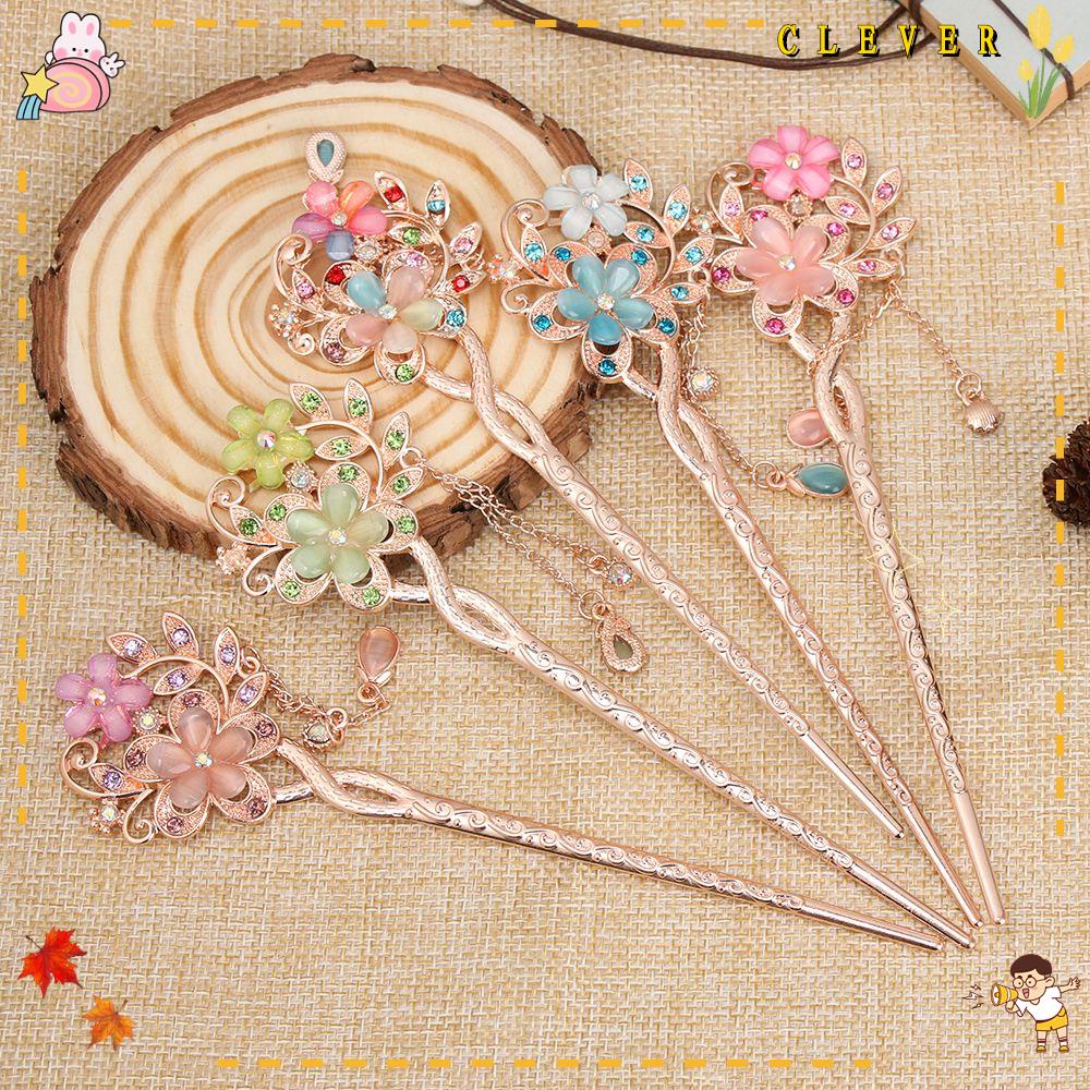 Lược Cài Tóc Hình Hai Bông Hoa Phong Cách Cổ Điển