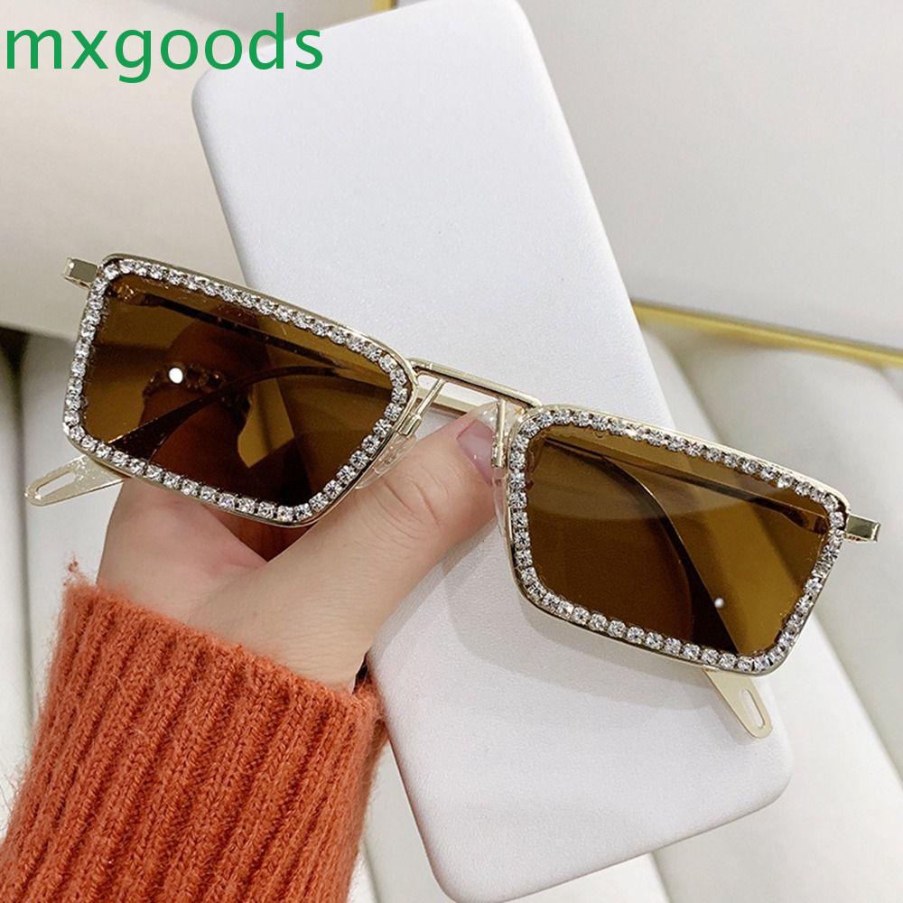 Kính Mát Gọng Vuông Kim Loại Chống Tia UV Thiết Kế Đơn GiảnKính Mát Phong Cách Hàn Quốc Thời Trang Cho Nữ