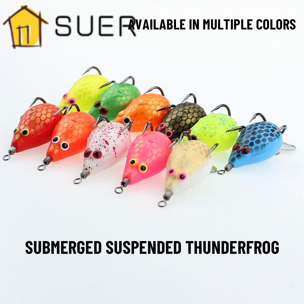 Mồi Câu Cá Giả Hình Ếch Bằng Cao Su SUENIN Màu Sắc Ngẫu Nhiên