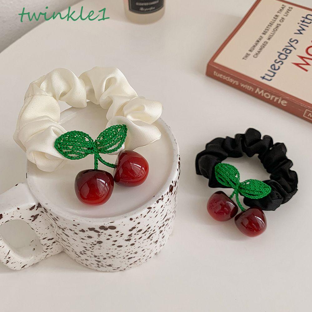 Dây Buộc Tóc Đính Hạt Nhựa Resin Lấp Lánh Thời Trang Cho Nữ