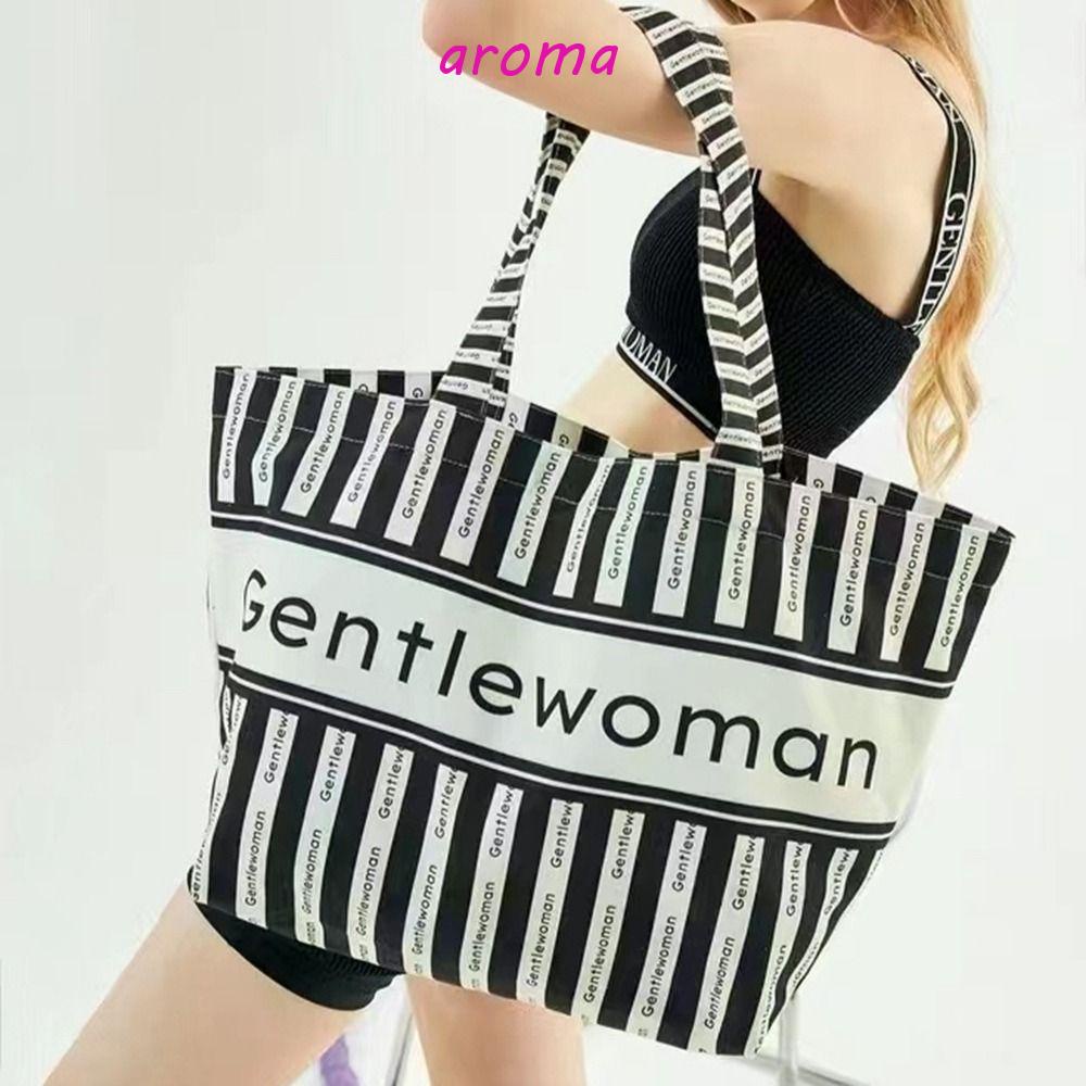 Túi vải Sức Chứa Lớn In Họa Tiết Chữ Thời Trang Thái Lan Cho Nữ