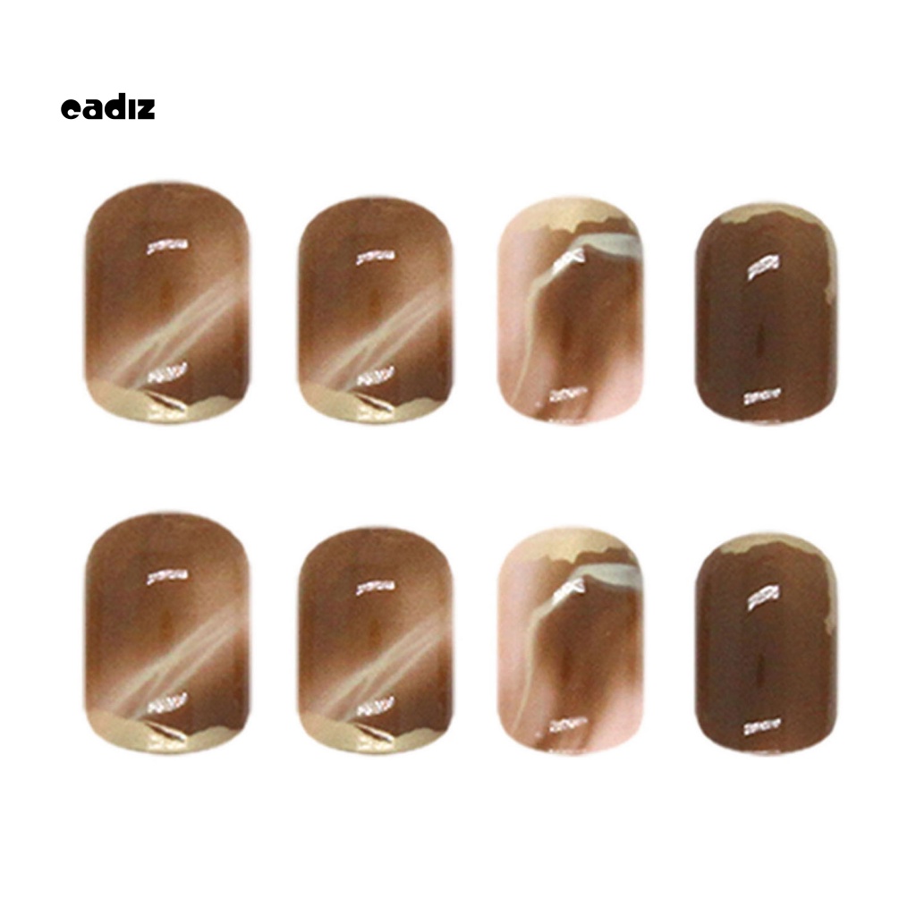 Miếng Dán Trang Trí Móng Tay Bằng ABS Màu Nâu Ấm Chống Mài Mòn Dễ Sử Dụng Cho Nữ