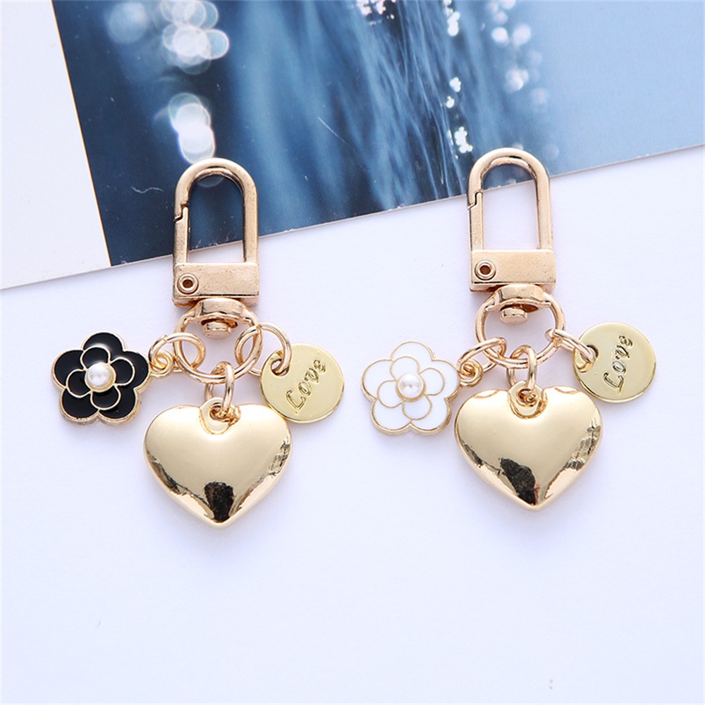 Móc Khóa Hình Tròn Bằng Kim Loại In Chữ Love Dễ Thương Trang Trí Túi Xách Nữ