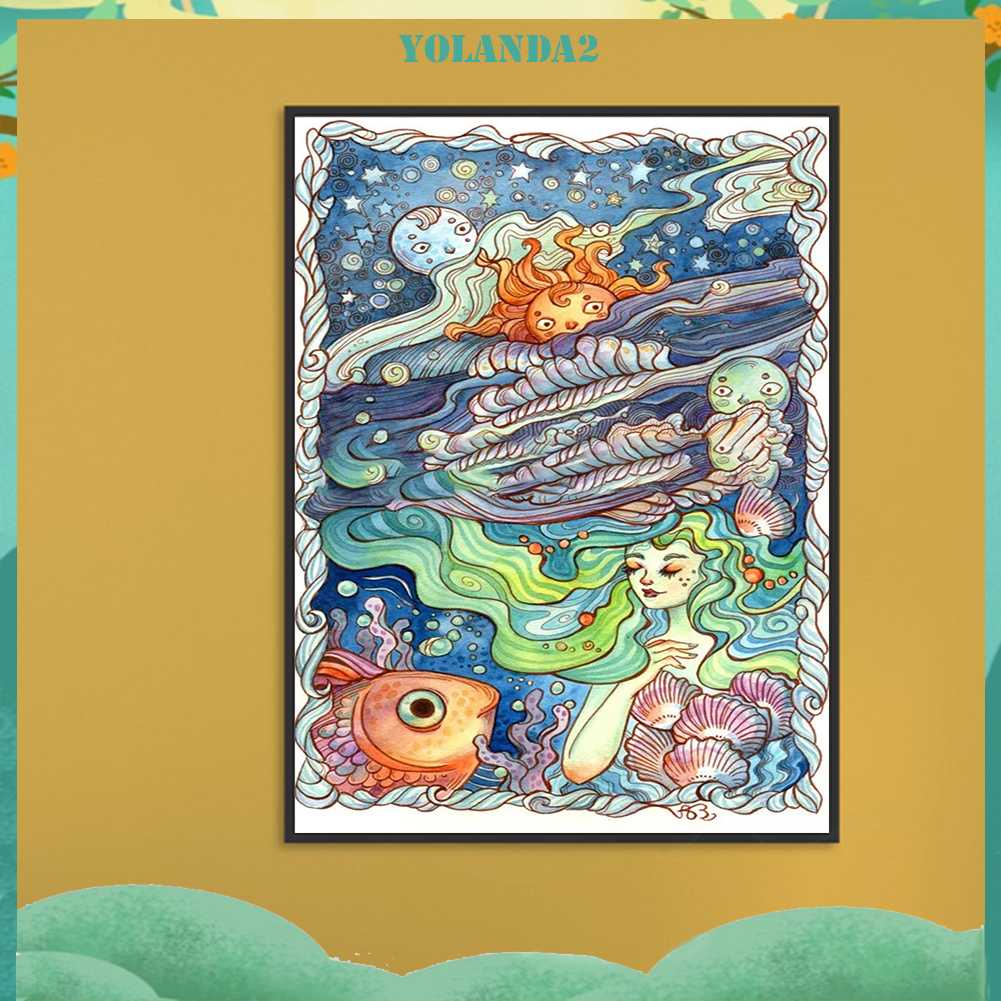 Bộ Tranh Đính Đá 5D Họa Tiết Hoạt Hình Độc Đáo DIY Dùng Trang Trí Nhà Cửa