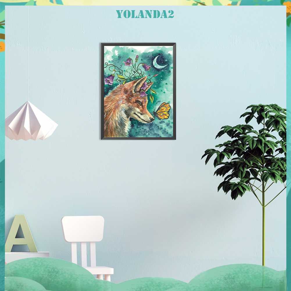 Bộ Tranh Đính Đá 5D Họa Tiết Chú Cáo Độc Đáo DIY Dùng Trang Trí Nhà Cửa