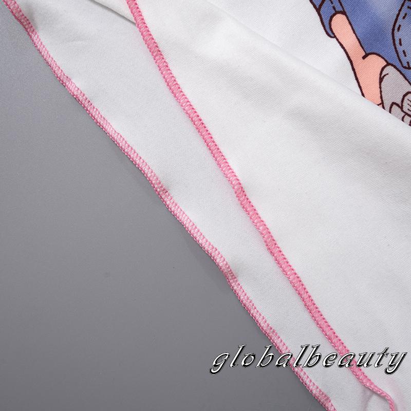 Áo Thun Crop Top Tay Ngắn In Họa Tiết Hoạt Hình Xinh Xắn Thời Trang Mùa Hè Cho Nữ