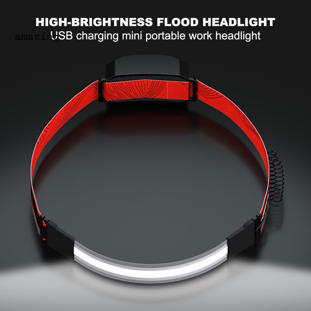 Đèn LED COB Đeo Đầu Bằng Nhựa ABS Bền Chống Nước Thoải Mái Khi Chạy Bộ