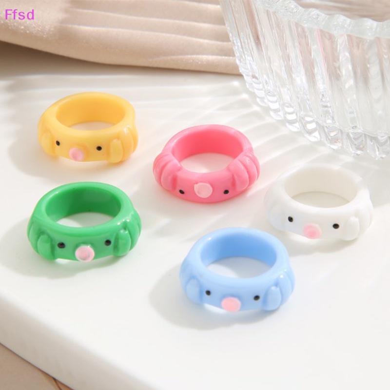 {Ffsd} Nhẫn Hình Mặt Cười Hoạt Hình Vui Nhộn Làm Quà Tặng Tình Bạn Tuyệt Vời Cho Bạn Nữ * Hàng Bán Chạy