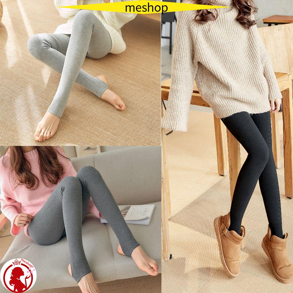 Quần Legging Len Lông Cừu Lưng Cao Dáng Ôm Họa Tiết Gân Chất Lượng Cao Cho Nữ